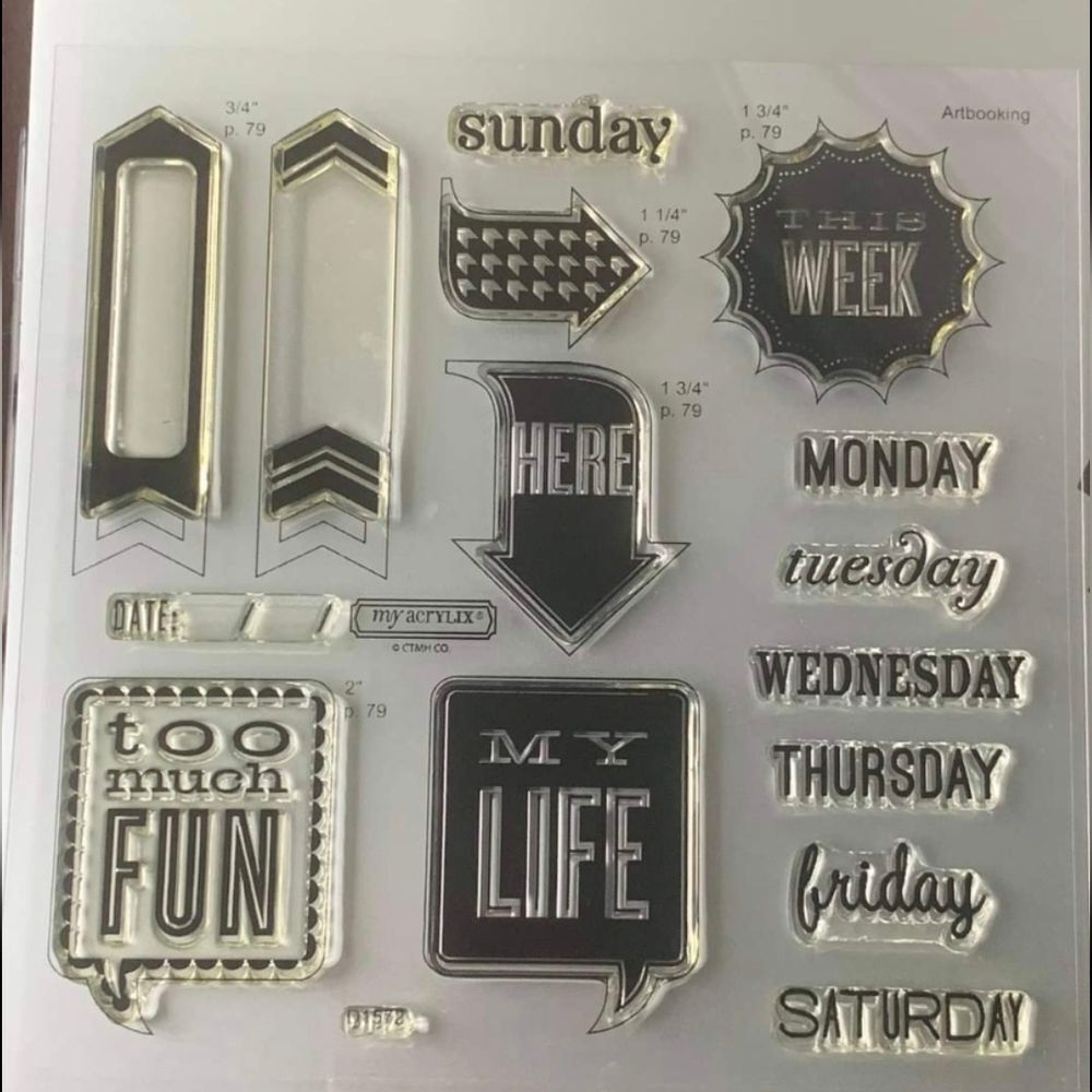 CTMH x Cricut Clear Acrylic Planner Stamp Set